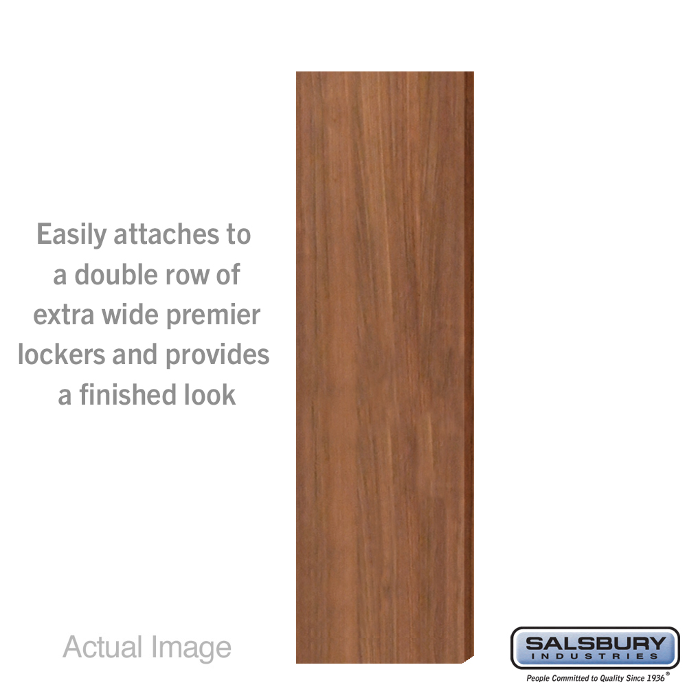 44335DE-RO Double End Side Panel for 21 in. Deep Premier Wood Locker without Sloping Hood, Red Oak