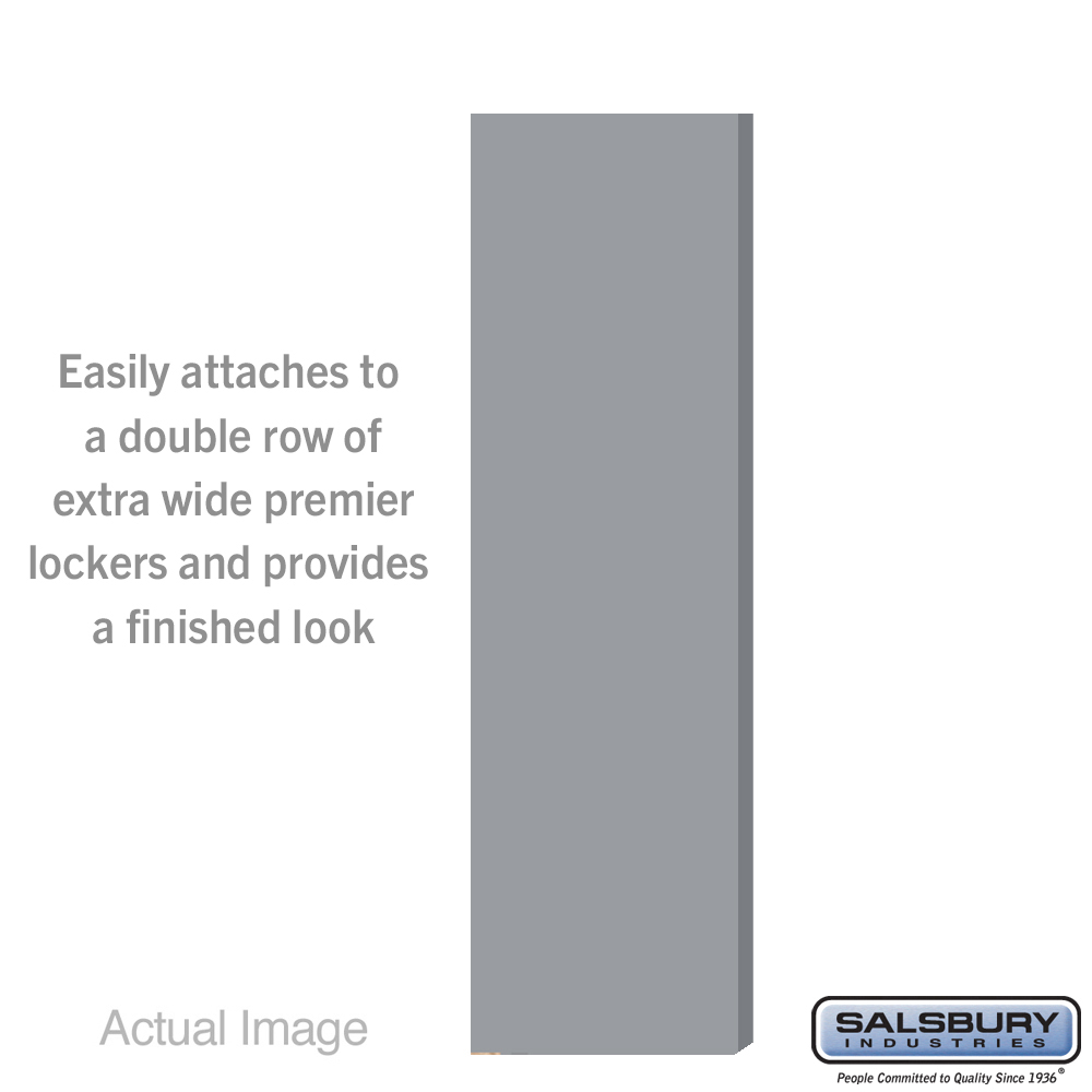 44335DE-WF Double End Side Panel for 21 in. Deep Premier Wood Locker without Sloping Hood, Winter Fog