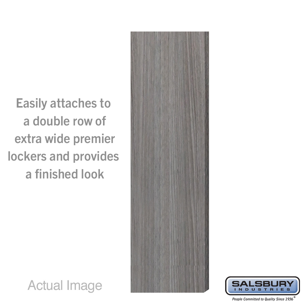 44335DE-SW Double End Side Panel for 21 in. Deep Premier Wood Locker without Sloping Hood, Skyline Walnut