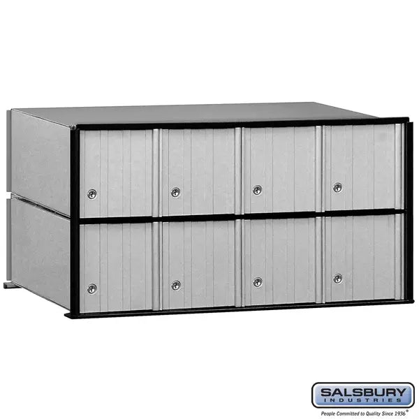 2208-COMBO 8 Tenant Door Aluminium Mailbox Rack Ladder System with Combination Locks