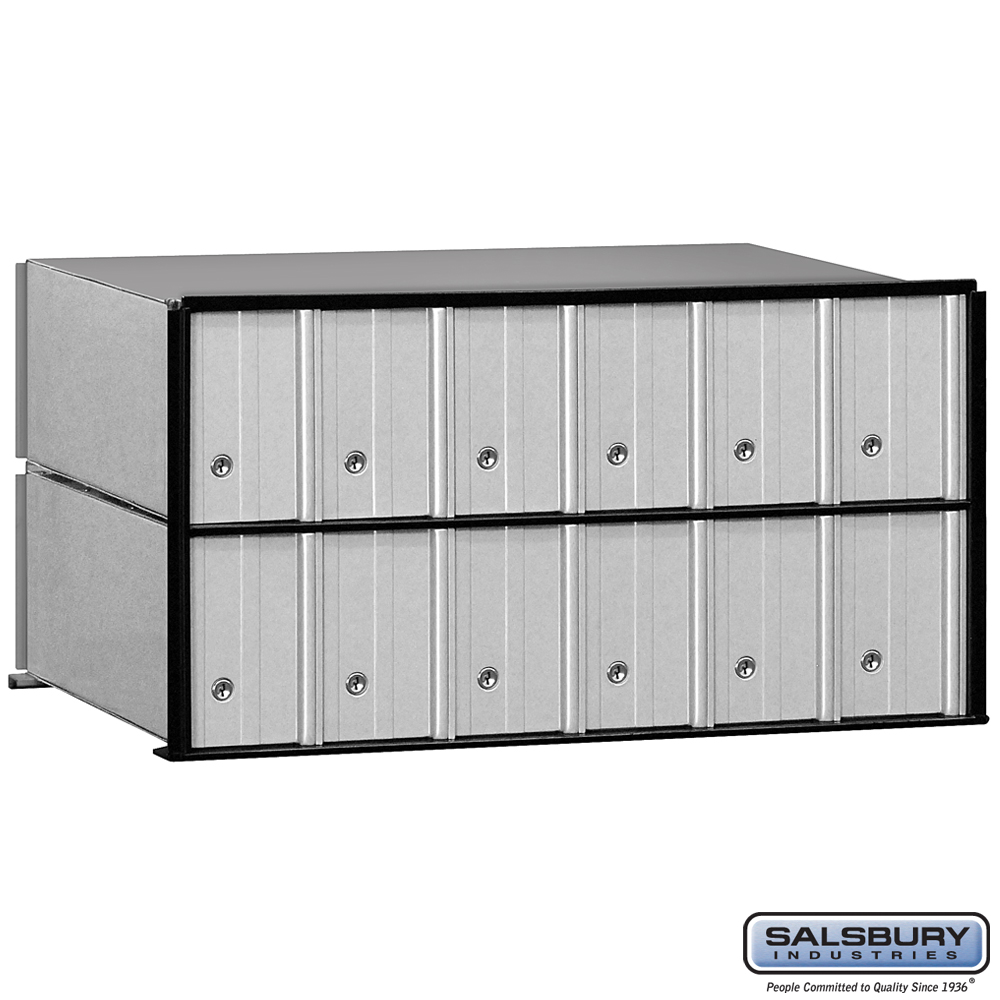 2212-COMBO 12 Doors Aluminium Mailbox Rack Ladder System with Combination Locks