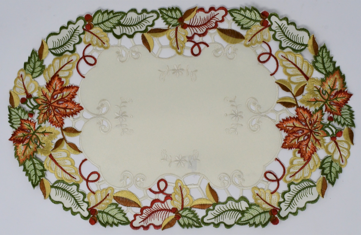 12 x 18 in. Multicolored Autumn Leaves Placemat