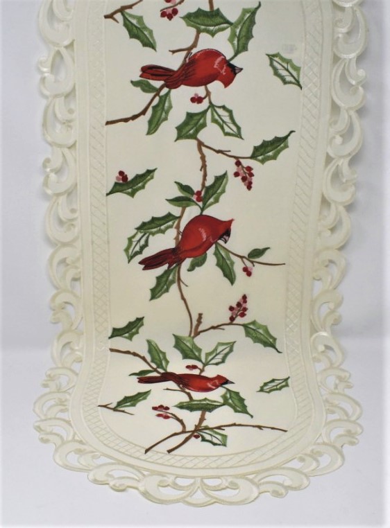 16 x 45 in. Cardinal on Holy Table Runner