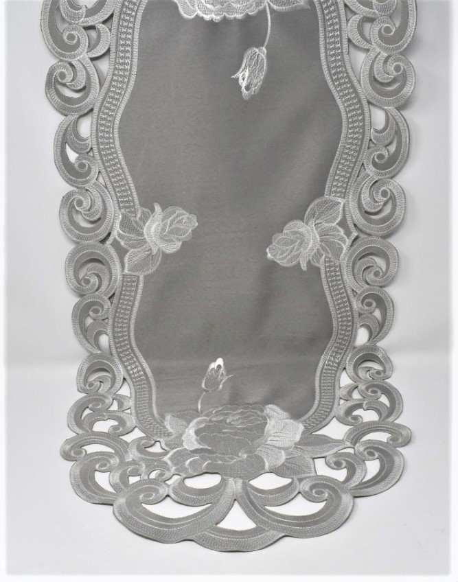 12 x 65 in. Slate Rose Table Runner