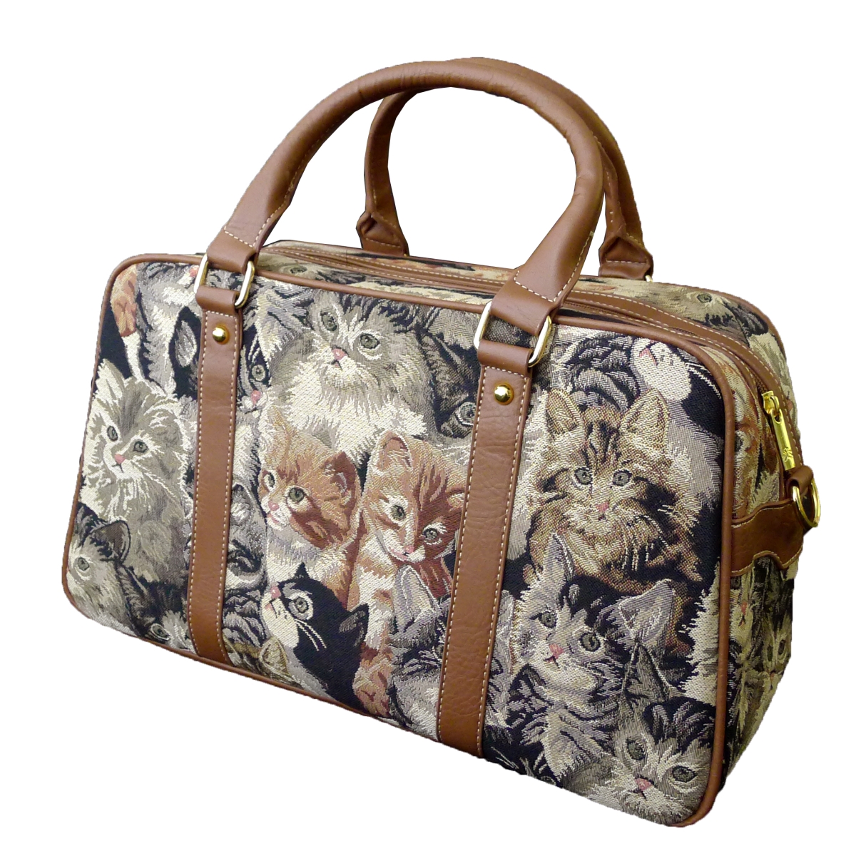 Picture of Sinobrite 18868-Cat Tapestry Carry On Bag - Cat