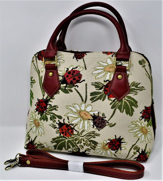 25258-Ladybug Tapestry Convertible Purse - Ladybug