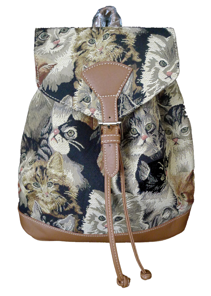 25481-Cat Tapestry Backpack - Cat