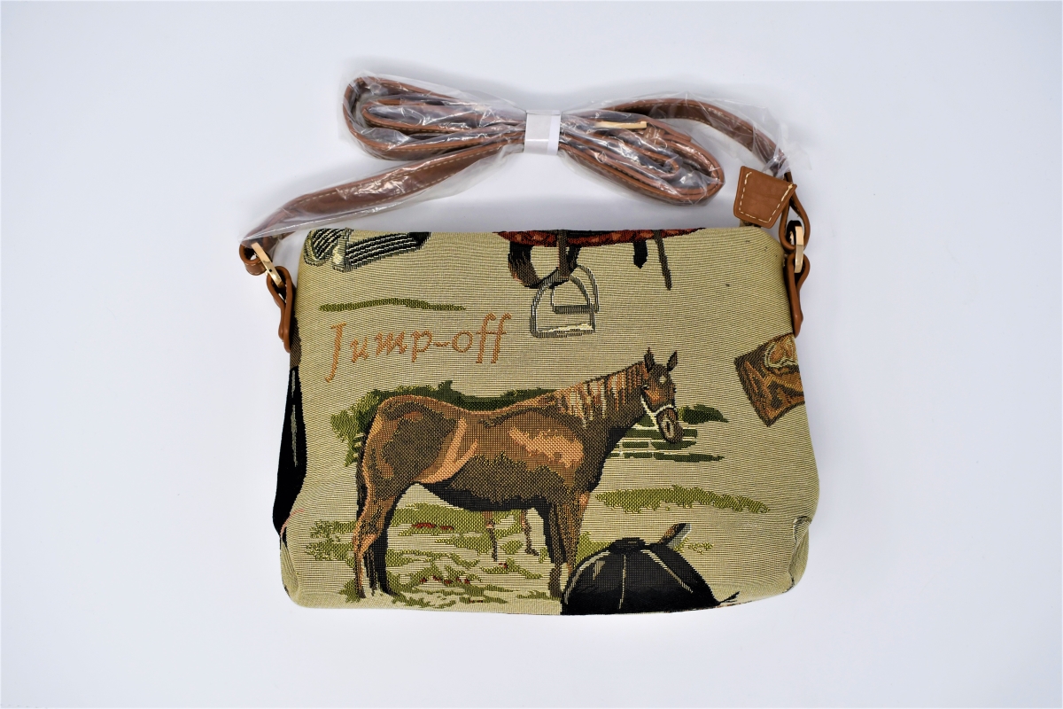 Tapestry Cross-Body Small Purse - Horse