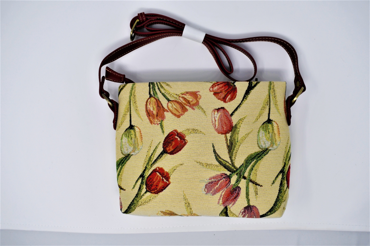 Tapestry Cross-Body Small Purse - Tulip