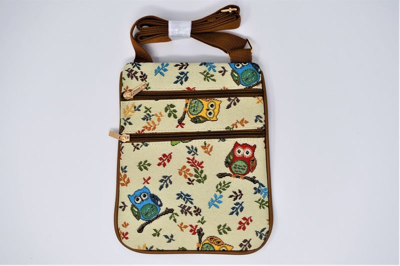 Tapestry Vertical Body Bag - Owl