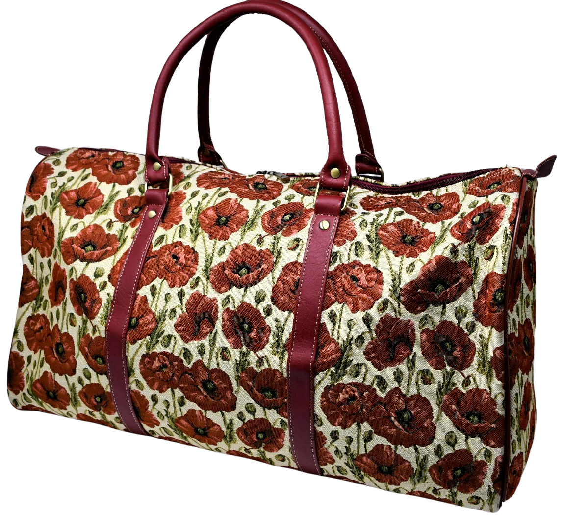 Tapestry Duffle Bag - Poppy