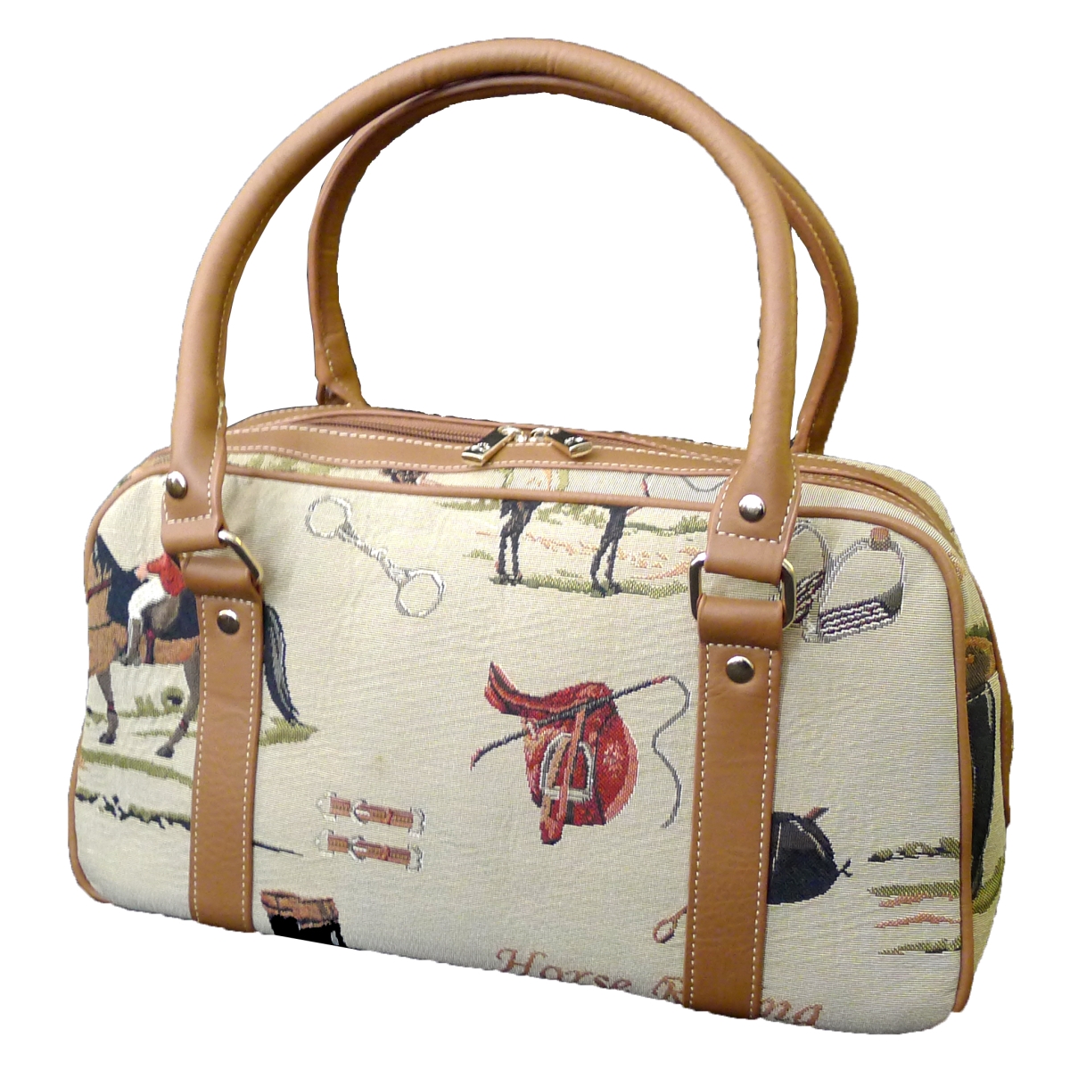 4750-Horse Tapestry Oval-Shaped Purse - Horse