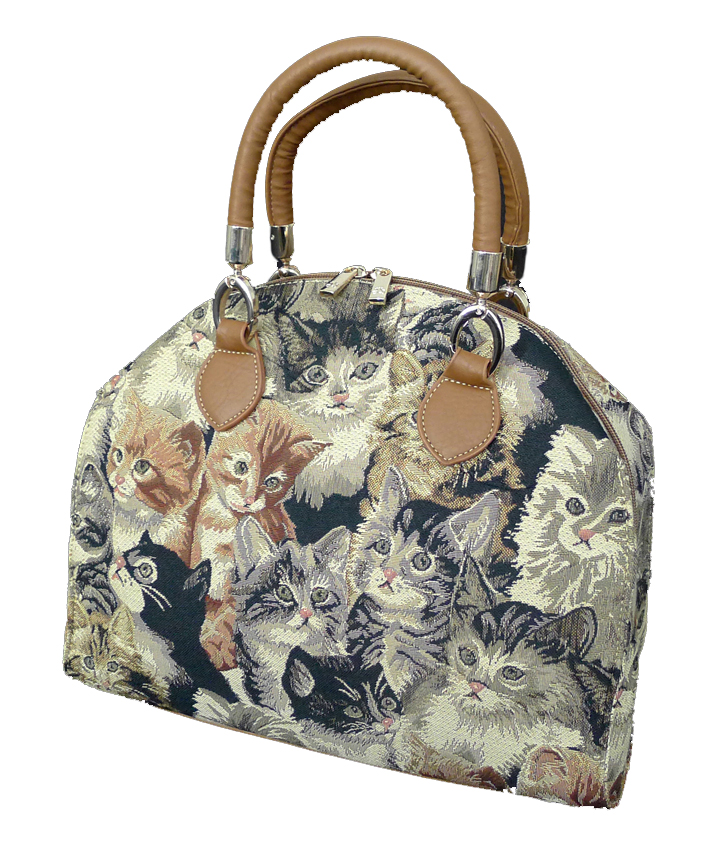 Tapestry Arched Bag - Cat