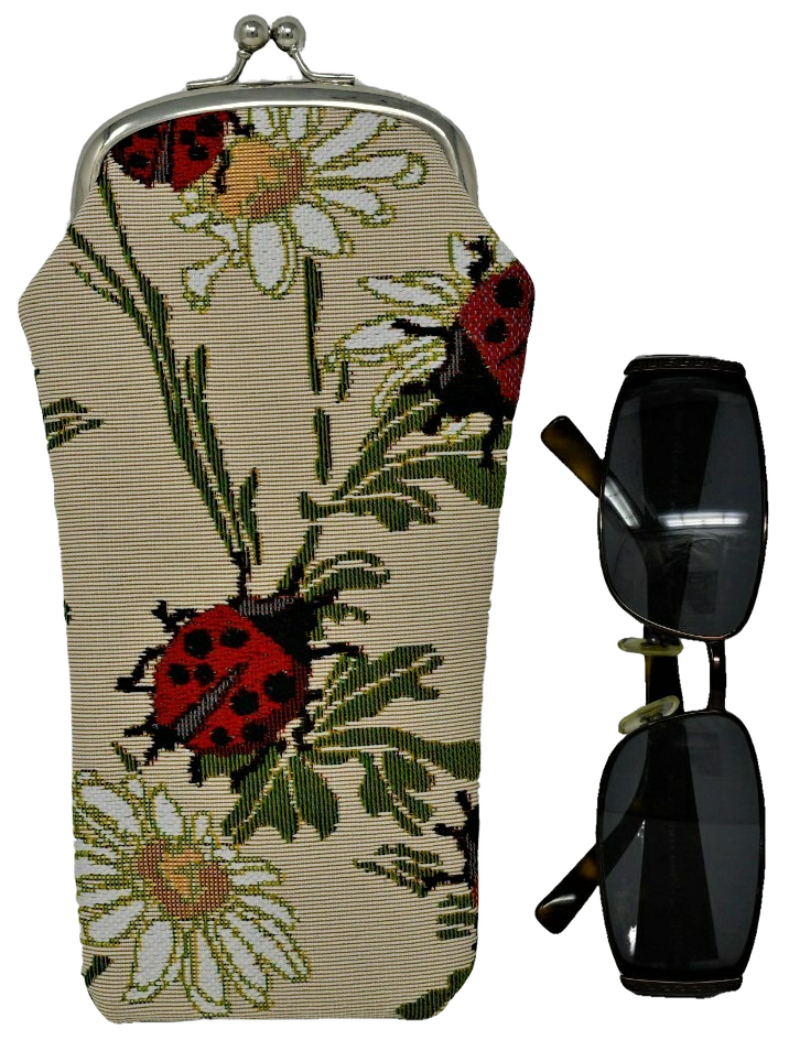 Tapestry Eyeglass Bag with Clasp - Ladybug