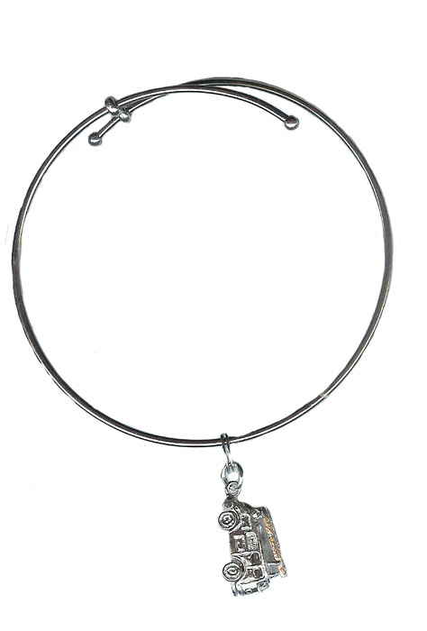 Picture of Designer Jewelry B108SC163 Expandble Bracelet in Sterling Plate &amp; Sterling Charm Fire Engine