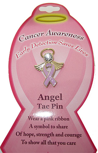 Picture of Designer Jewelry BCA-ANGP Breast Cancer Awareness Angel Tac Pin