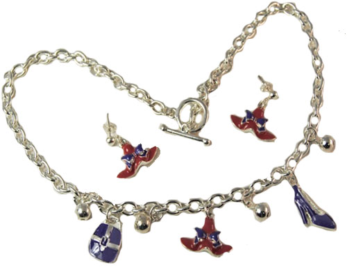 Red Hat Necklace Earring Set