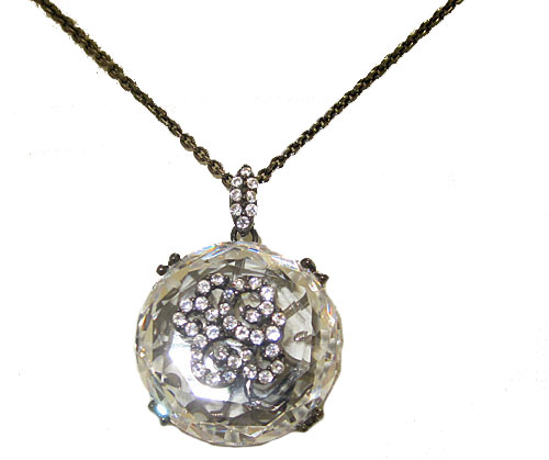 Crystal Encased in Gunmetal  accented in Crystal Stones