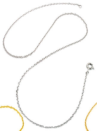 Sterling Silver Neck Chains Yellow on Sterling
