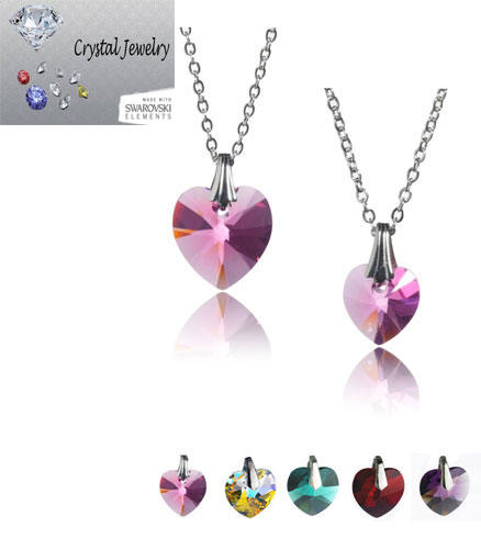 N9898AB/ESW Mother & Daughter Necklace Set White AB