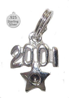 Picture of Designer Jewelry SC1082001 925 Sterling Silver 2001 Year Charms