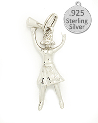 Picture of Designer Jewelry SC194 925 Sterling Silver Cheerleader w/megaphone charm