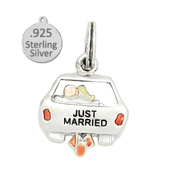 Picture of Designer Jewelry SC225 925 Sterling silver just married charm