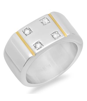 602.089.R Thick Ring with Simulated Diamond wholesale jewelry