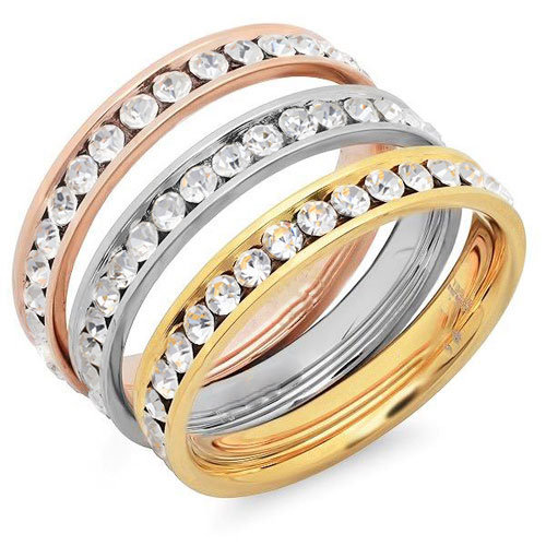Steel Tri Color Rings