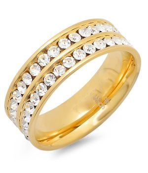 661.041.R Gold Plated Double Row Ring