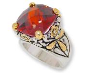 CR0711GAR Designer Cable Jewelry Ring Garnet