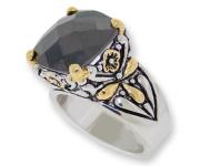 CR0711J Designer Cable Jewelry Ring Jet Black