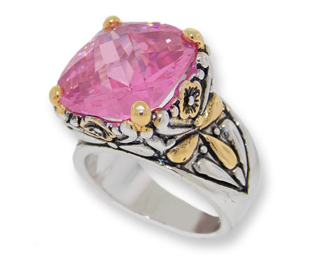 Designer Cable Jewelry Ring Pink