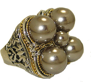 Grey Pearl Designer Wholesale Ring