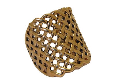 Open Weave Gold Ring