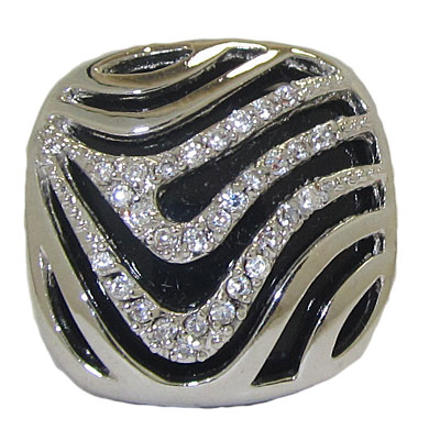 Geninue Gemstone Black Onyx CZ Designer Wholesale Ring