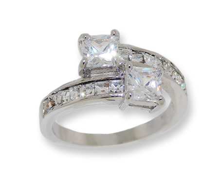 White CZ's Wholesale Ring