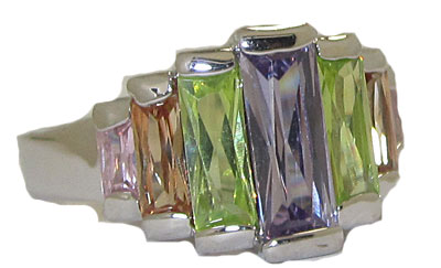 Designer Ring Light Multi Austrian Crystal