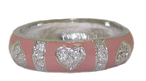 Picture of Designer Jewelry RG1578PK Pink Hidalgo Style Stack Ring