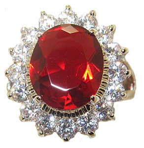 Picture of Designer Jewelry RG2456RUBY Princess Kate &amp; Di Engagement Wholesale Ring Ruby