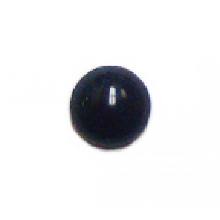 6 Wholesale 14mm Flat Back Black Stone