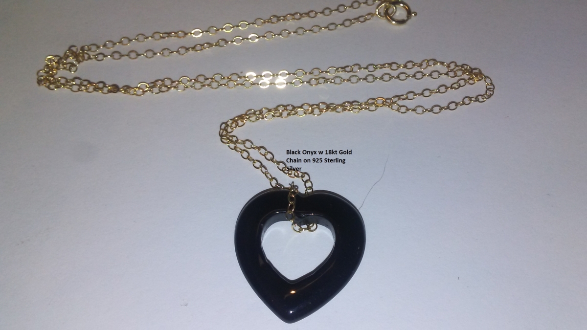 Black Onyx Heart Pendant