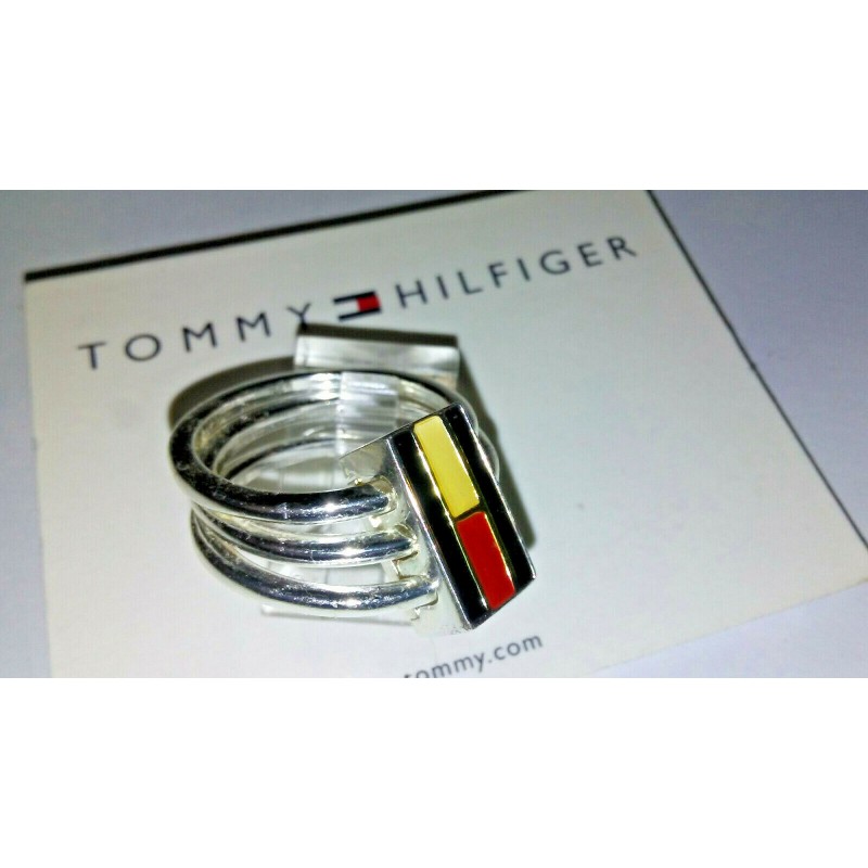 Picture of Designer Jewelry THRWB Tommy Hilfiger Silver plated stack ring Size 6 NWT 