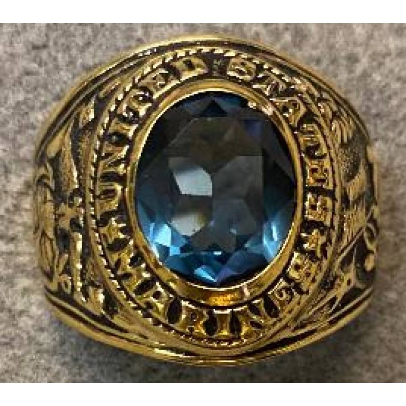 Picture of Designer Jewelry MARINEBLUE Marine Ring crystal stone 18 Kt Gold US MADE NWT 