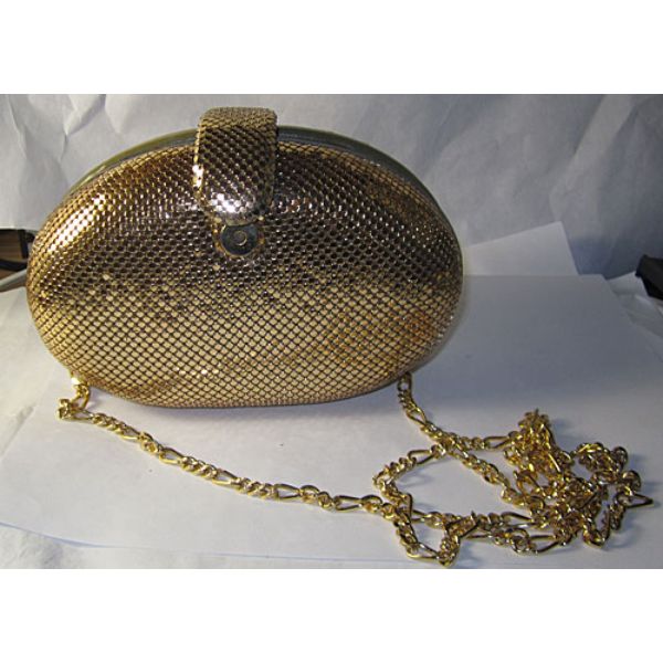 Picture of Designer Jewelry WHITING AND DAVIS HAND BAG 7 x 4.5 in. Whiting & Davis Mesh Minaudiere Handbag with Removable Strap