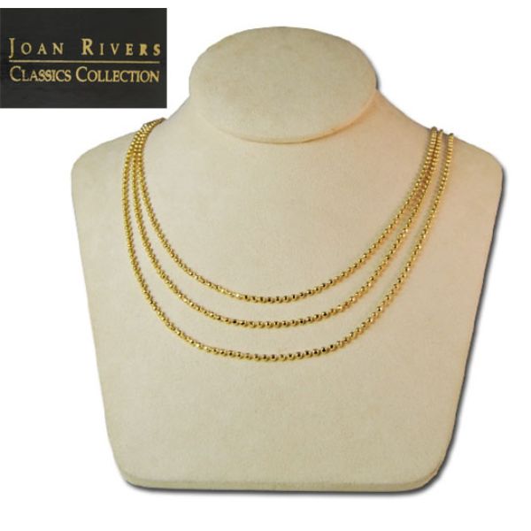 Picture of Designer Jewelry JR3STRANDNECK Joan Rivers Three Strand Stunning Gold Tone Bib Necklace