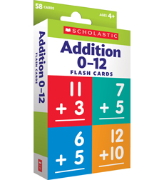 Picture of Scholastic 823354 Flash Cards - Addition 0 - 12