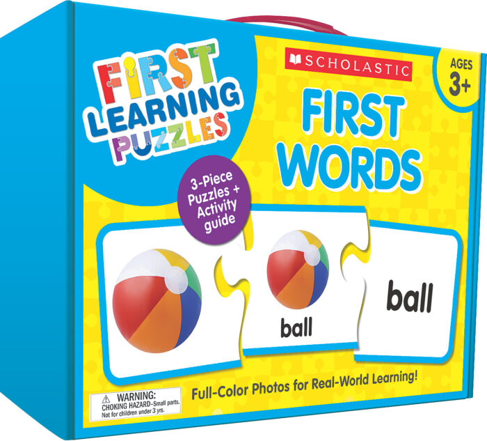 Scholastic 978-1-338-63054-1 First Words First Learning Puzzles