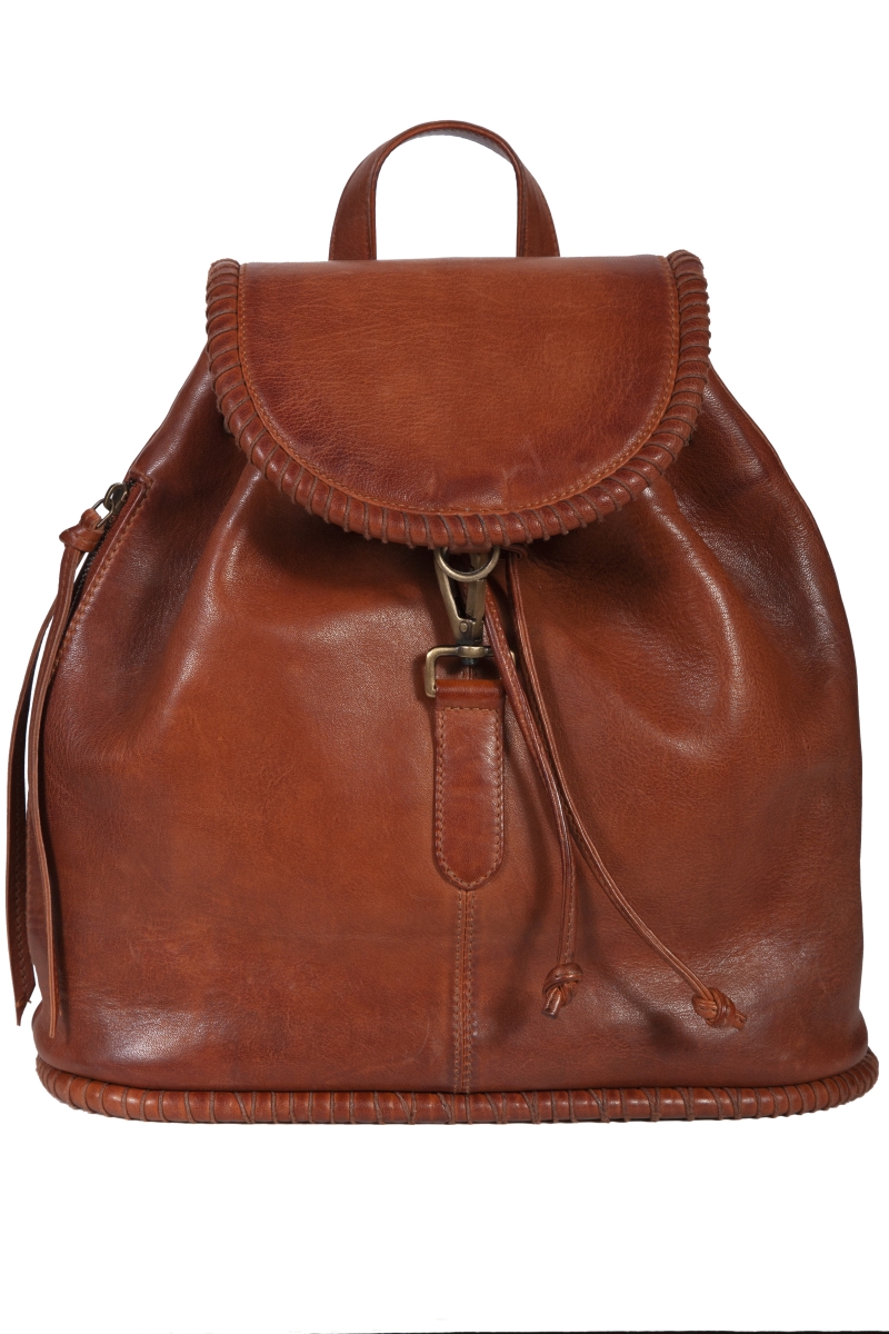 B178-HB-ONE Whip Stitch Leather Backpack -  Scully, B178_HB_ONE
