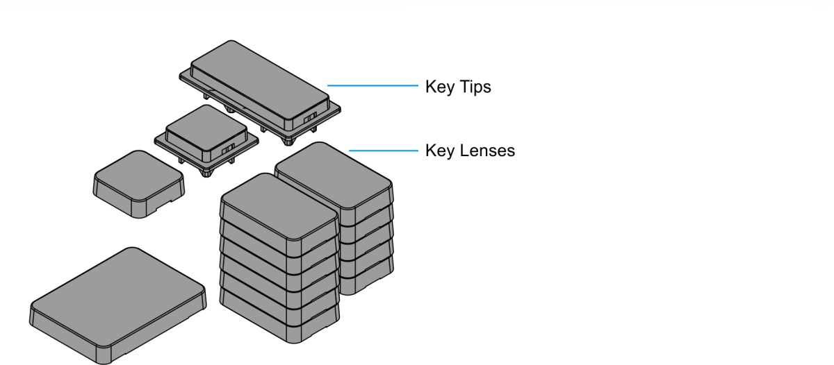 Picture of NCR 7702-K949 Keypad Kit - Clear Lenses & Black Key Tips